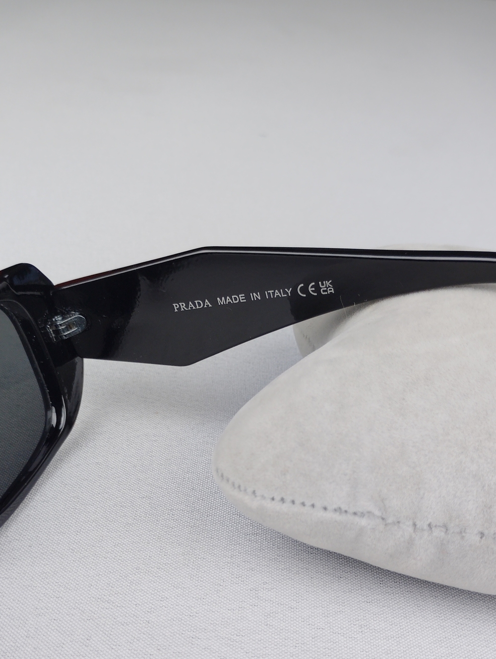Prada Black Rectangular Women’s Sunglasses - Classic UV Protection - Picture 8 of 15